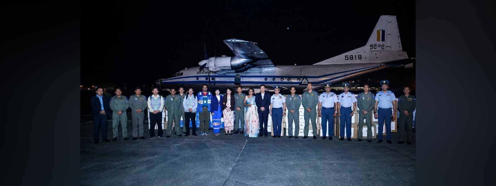 ආධාර රැගත් මියන්මාර ගුවන් යානයක් කටුනායකට